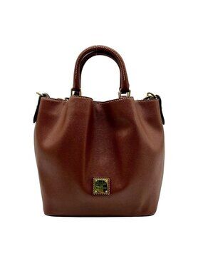 Dooney & Bourke Brown Saffiano Leather Brenna Satchel